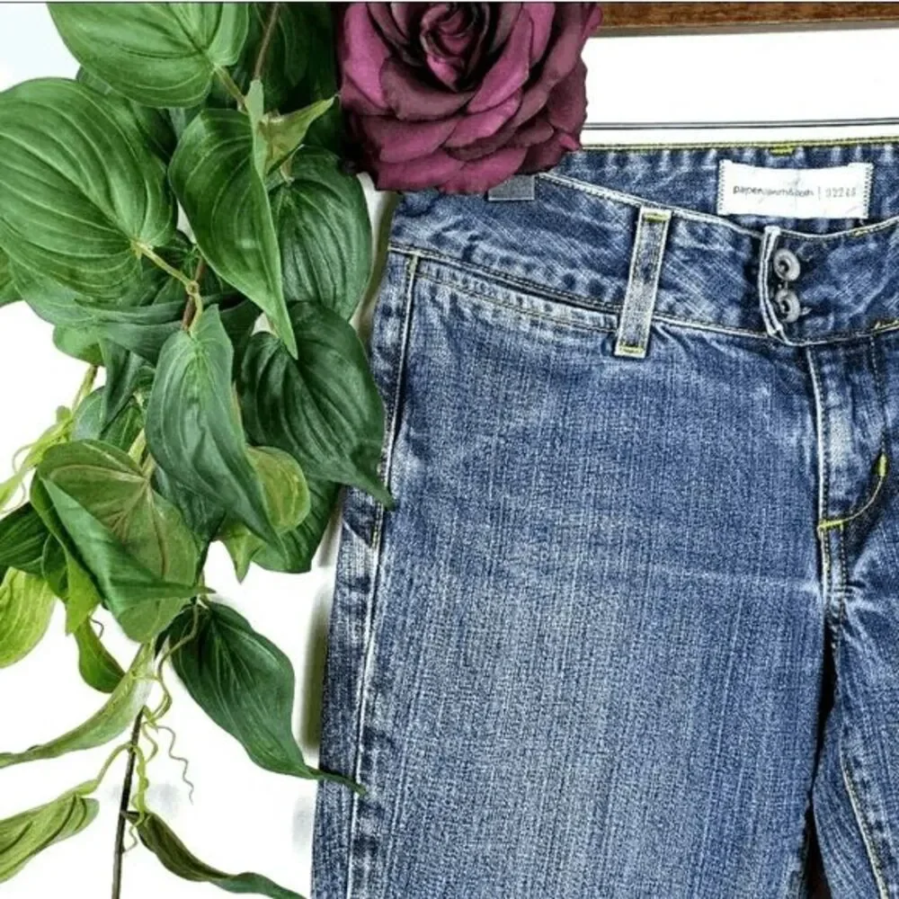 Paper Denim & Cloth Women's Medium Wash Low Rise Freighter Cropped Jeans Size 25